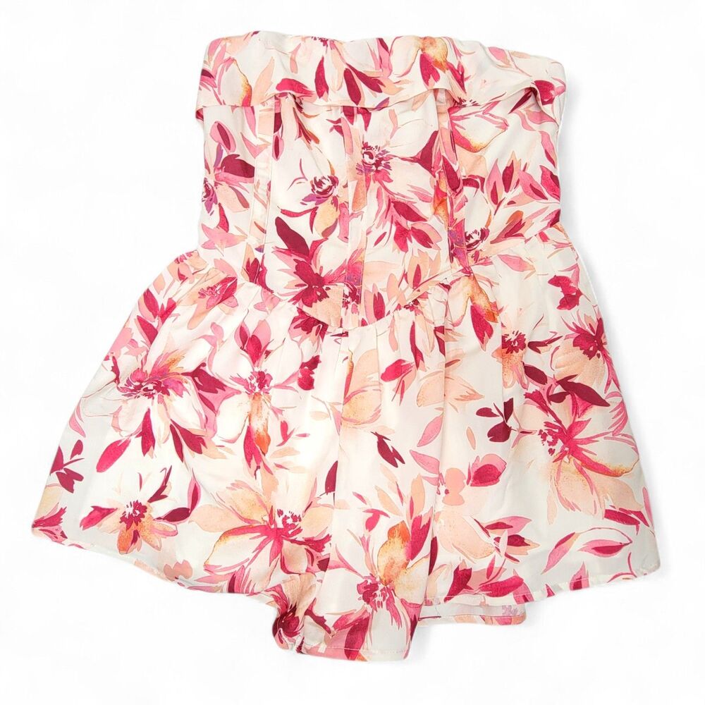 Fashion Nova Women's Romper Small Floral Y2K Babydoll Modern Prep Flare Romantic